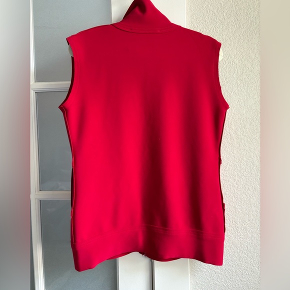 Norma Kamala - Women’s high Collar 2 Pocket Full Zip Fitted Vest - Medium - Red - Picture 3 of 6